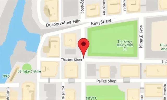 A map showing the location of The Daily Grind on King Street, Manchester.